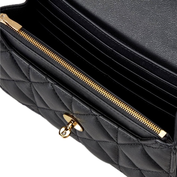 Mulberry Small Darley Black Quilting